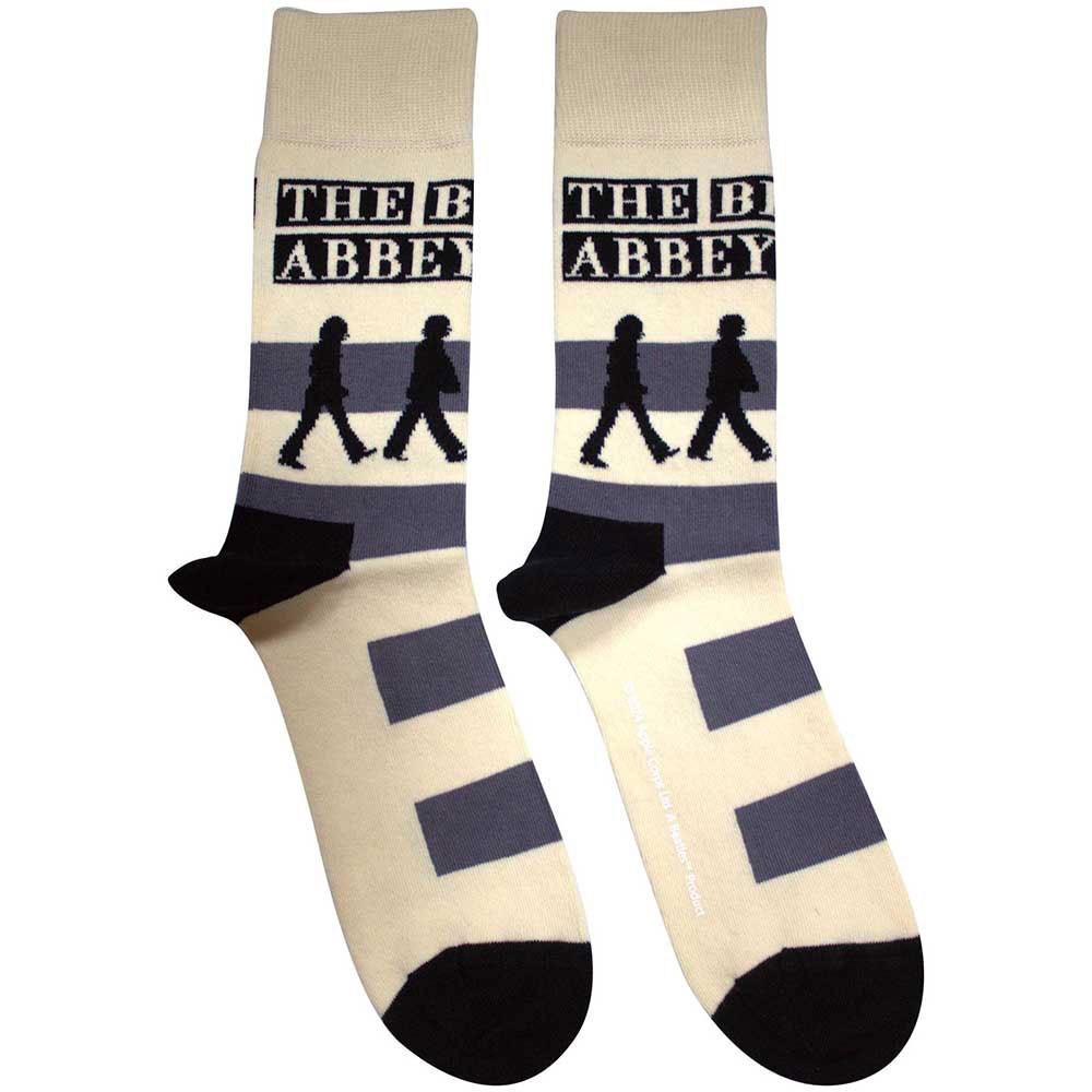 The Beatles - Abbey Road Crossing Enkelsokken - Creme